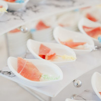 ウェルカムパーティーでの生ハム