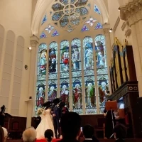 挙式会場。この日は曇りでした。