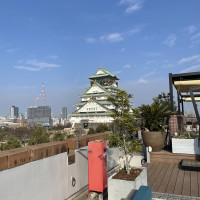 屋上から見える大阪城