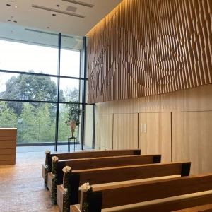 ウッド調のモダンなチャペル|655895さんのフォーシーズンズホテル京都（Four Seasons Hotel Kyoto）の写真(1766591)