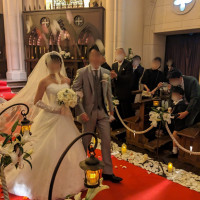 新郎、新婦退場時