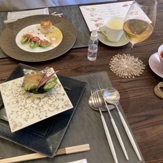 試食の料理