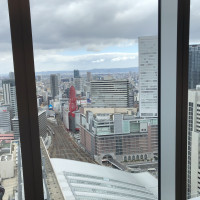 小さい方の披露宴会場からみた街の景色です