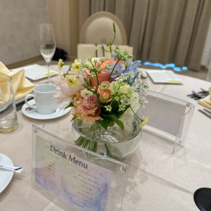 ゲストテーブル装花|656401さんのCasa d' Angela Aoyama（カサ・デ・アンジェラ青山）の写真(2108859)
