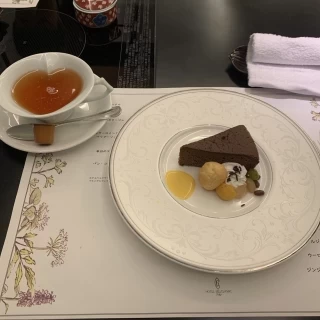 試食のチョコケーキ