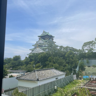 コースト会場の窓から見える大阪城