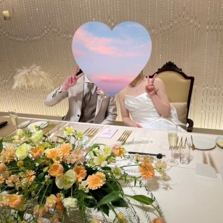 新郎新婦の2ショット