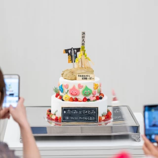 持ち込みのウエディングケーキ