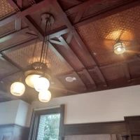 上の写真の天井部分です。とても珍しいと思います。