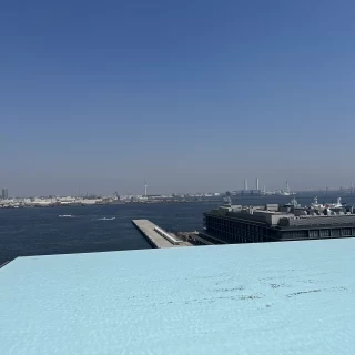 みなとみらいを一望できる屋上