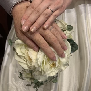 ブーケは造花ですが素敵でした。