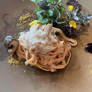お箸で食べられるパスタです