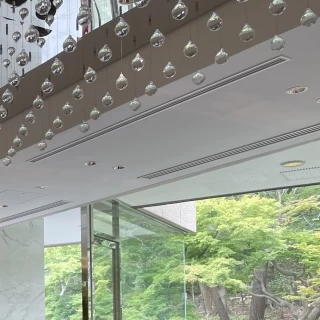 会場外の緑
