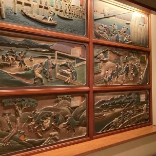 披露宴会場、牛若