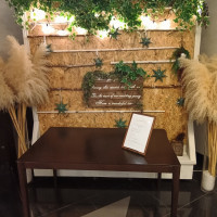 控え室前の装飾