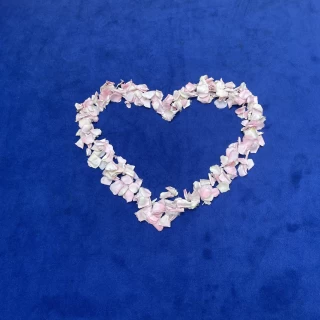 花びらでハートを作ってくれます！