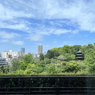 披露宴会場から見える庭園の風景