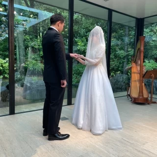 人前式なので、シンプルに前には2人で立ちました。