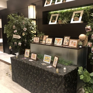 披露宴会場前