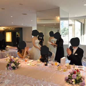 披露宴でのミニゲームの様子|659062さんの東京マリオットホテルの写真(1795913)