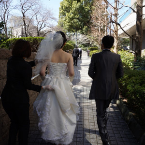 挙式会場周辺の庭園|659062さんの東京マリオットホテルの写真(1795925)