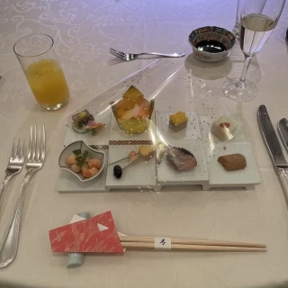 お料理のビュッフェです。美味しかったです♡