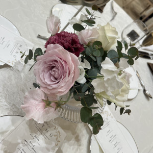 テーブル装花|659247さんのアクアデヴュー佐賀スィートテラスの写真(2067276)
