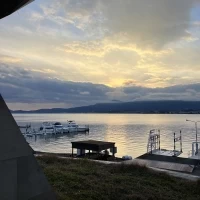 夕方の琵琶湖