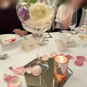 ゲストテーブル装花（6名）|659279さんのグランドプリンスホテル高輪 貴賓館の写真(2050715)