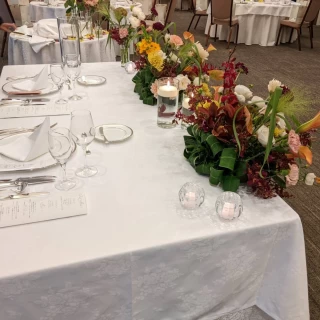 披露宴会場の花