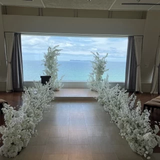 海が見える離れの挙式会場