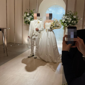 タキシードの白はプラス3万でした。ドライフラワの持込は無料|659458さんの小さな結婚式 名古屋店の写真(1794473)
