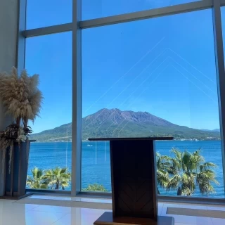 チャペルから見える桜島や錦江湾が最高なロケーションでした！