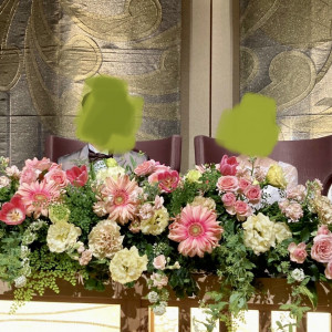 装花側から2人だけを撮影|660147さんのホテルオークラ福岡の写真(2093908)