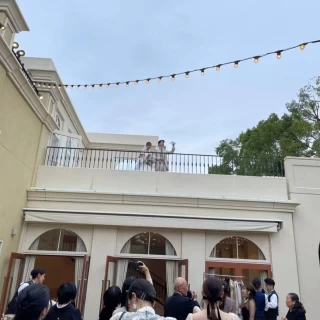 階段から入場可能なガーデン