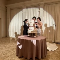 ケーキカットはドキドキしました