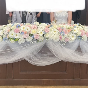 メインテーブル装花|661218さんのコッツウォルズ（Bridal On Water COTSWOLDS）（営業終了）の写真(1799031)