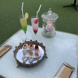 ガーデンでいただいた料理とドリンク