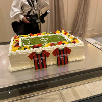 ケーキはサッカー