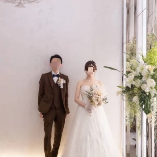 挙式前の写真撮影の様子
