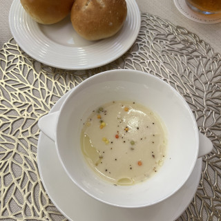 スープ　あられいり