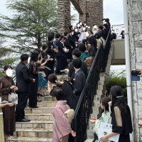 フラワーシャワー　大階段