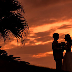 ガーデン夕焼け|662503さんの白の教会/アールイズ・ウエディングの写真(2569341)