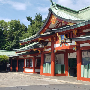左端に少し映っているのが参進する渡り廊下です。|663036さんの日枝神社の写真(1838192)