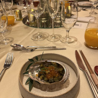 前菜、あわびといくら