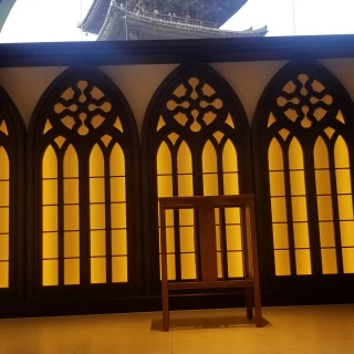 挙式会場から見える八坂の塔