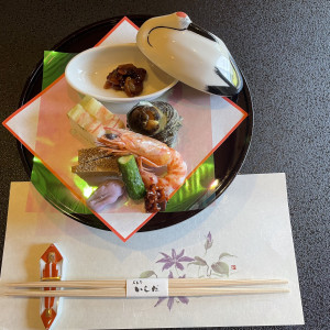 前菜です。カニの寿司や浅利たまり漬けが美味しかったです。|663665さんの石苔亭 いしだの写真(1824790)