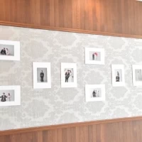 当日のウェルカムボード。
前撮りの写真を使用しました。