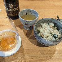 小江戸ビールと釜飯です