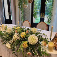テーブルスタイルの装花